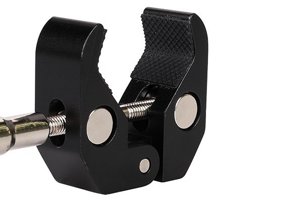 Heavy-Duty Aluminum C-Clamp Base for Industrial Gooseneck Arms - Anti Vibration Steel Mounting Clamps for CNC Tools