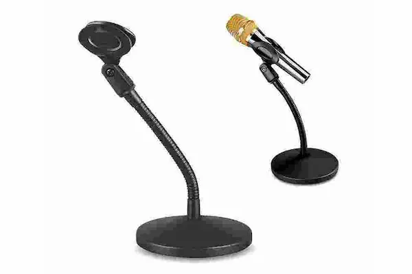 Desktop delegate microphone gooseneck arm