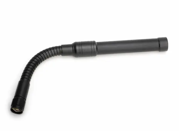 Silicone coated flexible gooseneck for medical antenna installations