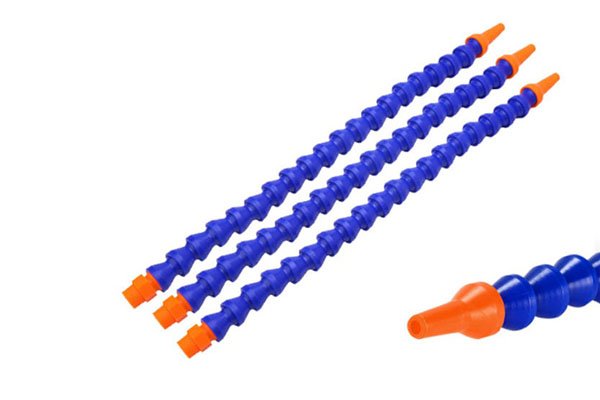 1/4 Flexible Plastic Pipe Modular Coolant Hose - blue modular hose with orange switch valve