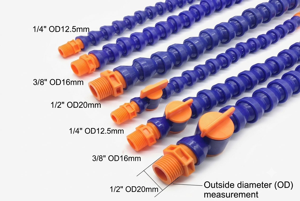 Industrial & Medical Support Arms - flexible coolant hose