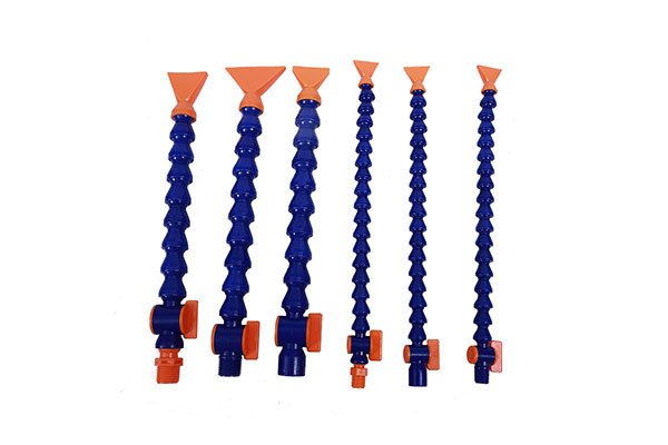 3/8" Round Nozzle Adjustable Plastic Cooling Tube - modular air hose for automated machinery